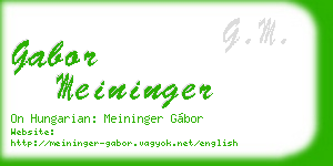 gabor meininger business card